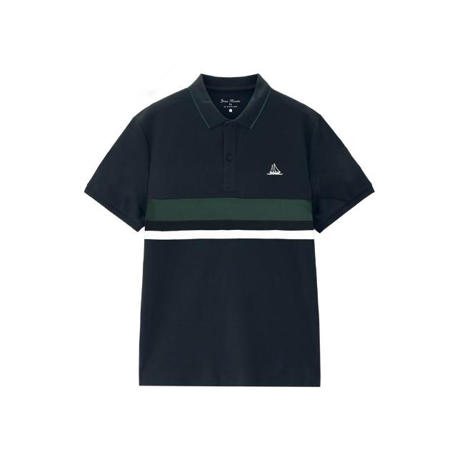 【GIORDANO 佐丹奴】男裝機能涼感防曬拼色短袖POLO衫(多色任選)