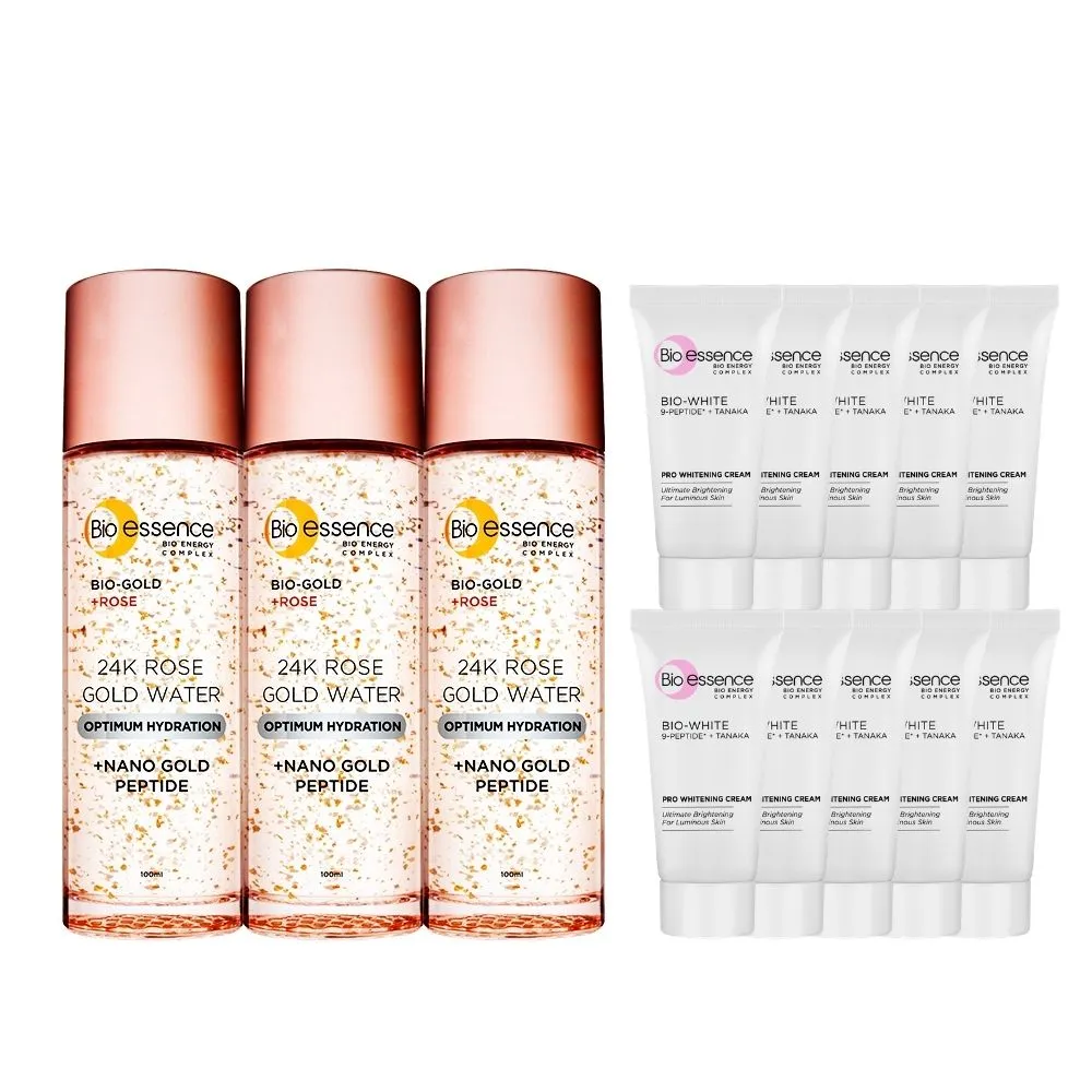 【Bio-essence 碧歐斯】新升級BIO金萃玫瑰黃金精華露100ml(3入組)