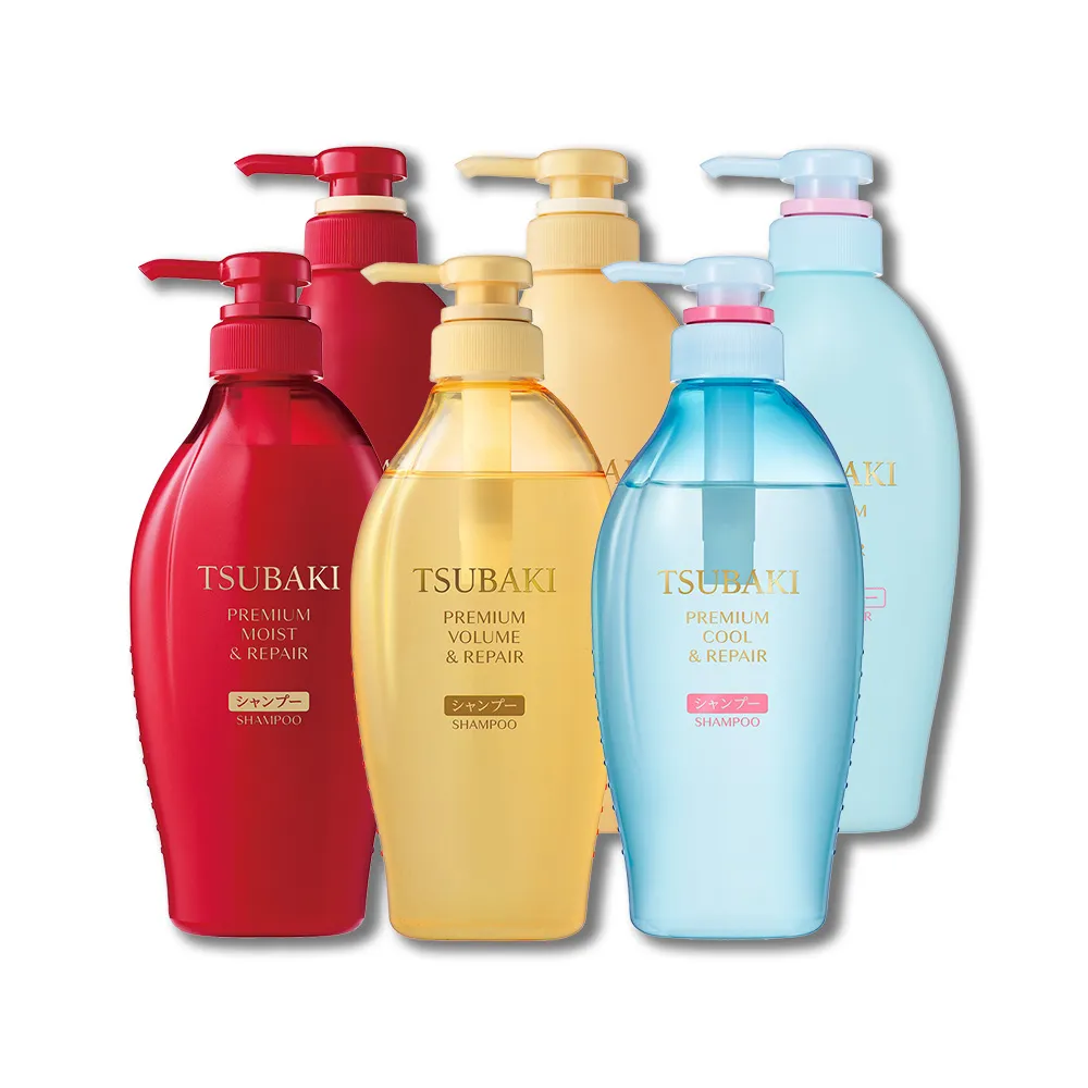 【TSUBAKI 思波綺】New瞬亮洗髮/潤髮 450ml(潤澤絲綢紅瓶/修護輕羽金瓶/涼感夏日冰瓶)