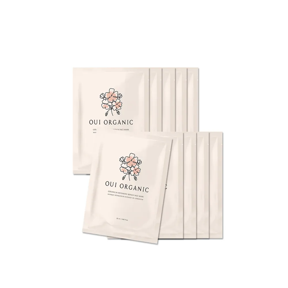 【WeOrganic 唯有機】天竺葵全效修護面膜10入組(舒緩、保濕、超輕薄)