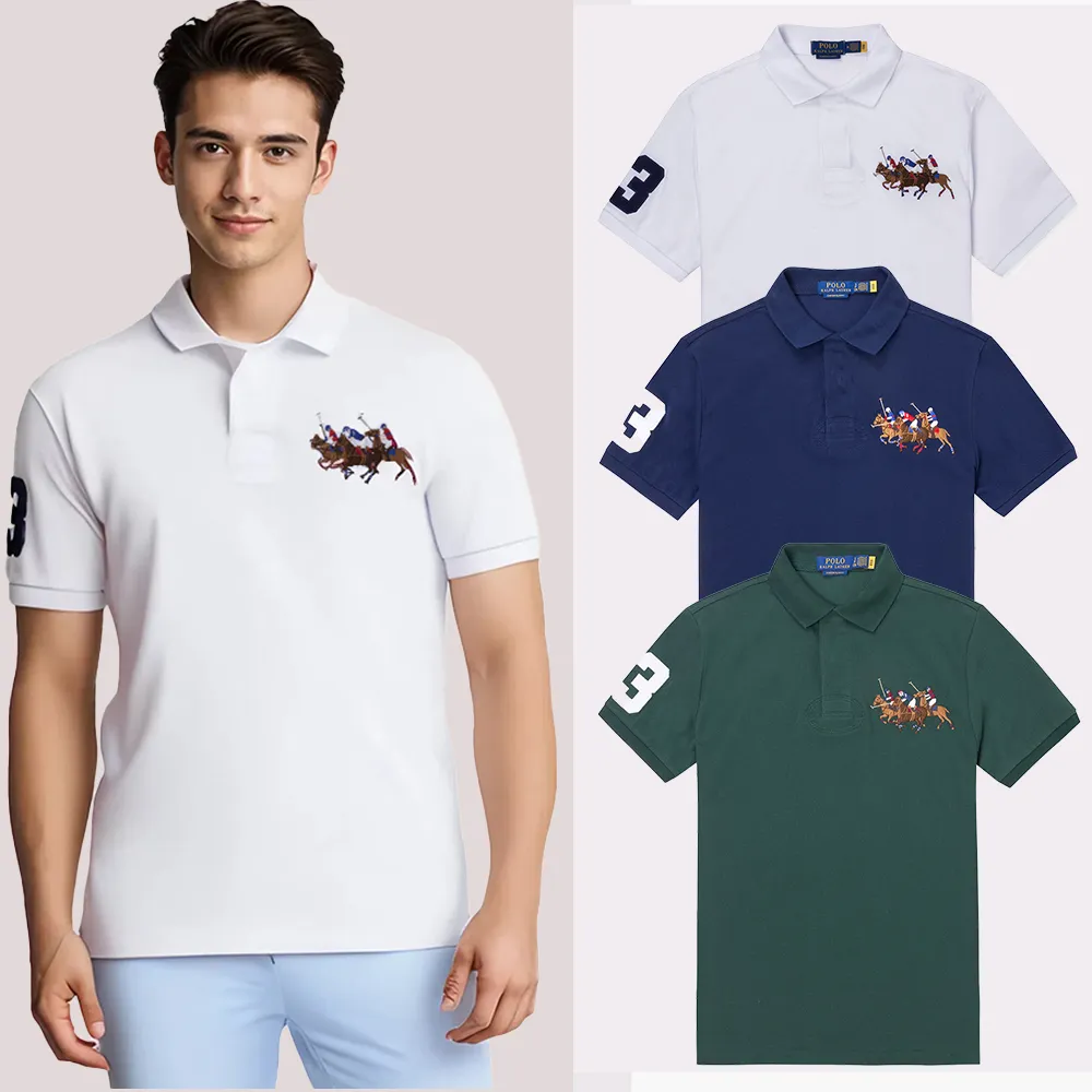 【RALPH LAUREN】RL POLO 經典刺繡大馬短袖Polo衫-多色選(平輸品/春夏舒適)