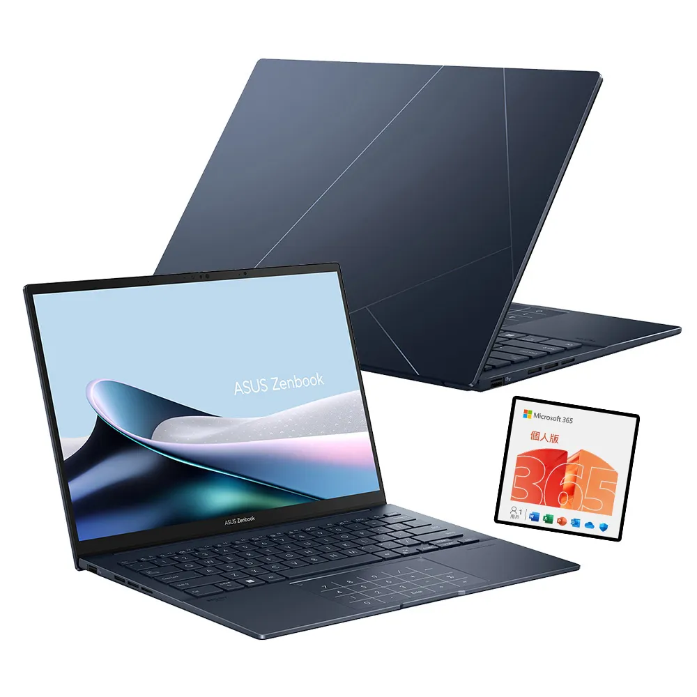【ASUS 華碩】 微軟M365組★14吋Ultra7輕薄AI筆電(ZenBook UX3405CA/Ultra7-255H/16G/512G SSD/EVO/OLED)