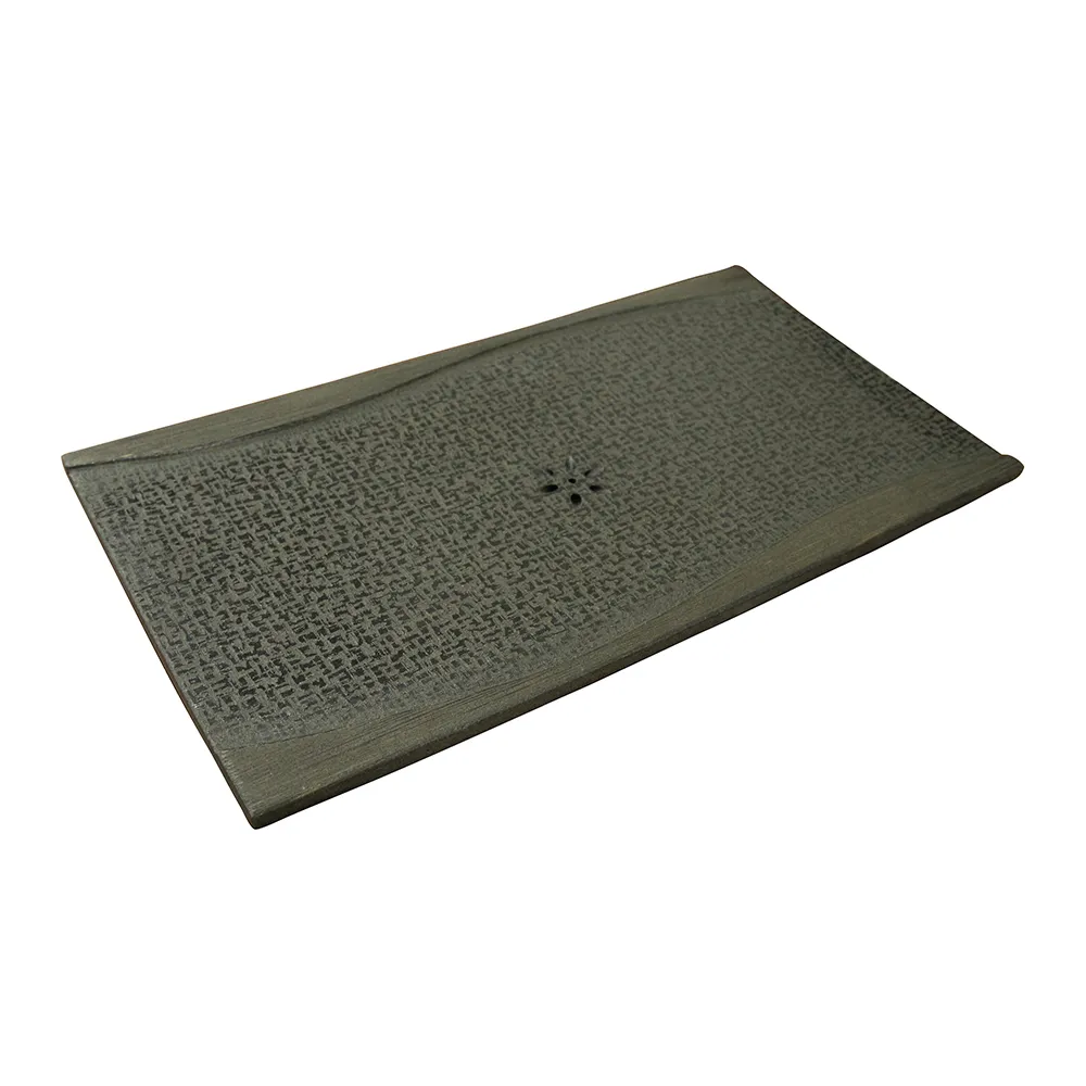 【生活禪】玄武岩日式石茶盤-川流不息 B21-002／台灣工藝(40x22x3cm)