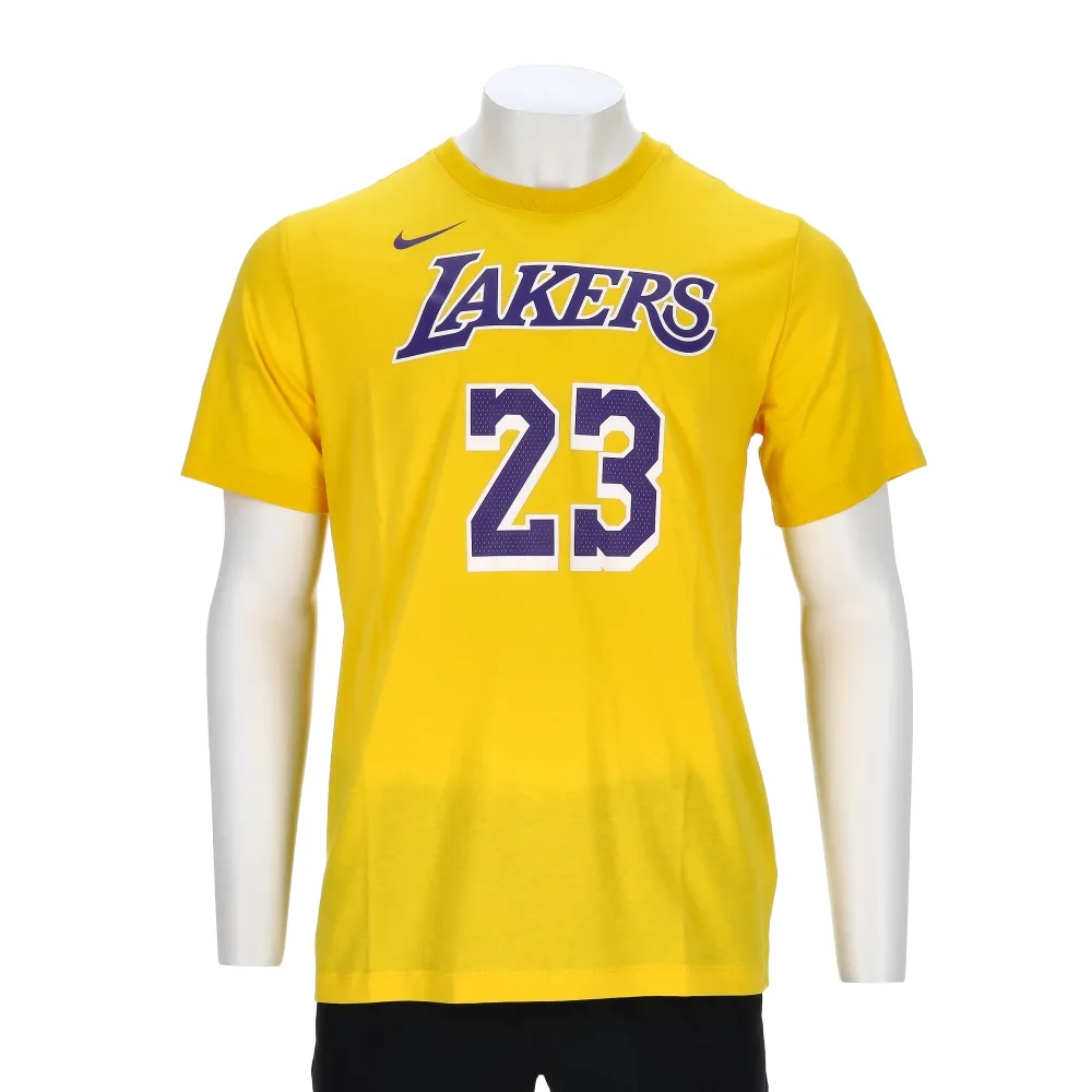 【NIKE 耐吉】LAL M NK ES NN SS TEE 男款 黃色 NBA 洛杉磯 湖人隊 短袖 DR6380-734
