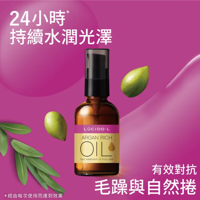 【LUCIDO-L 樂絲朵-L】摩洛哥護髮精華油60mlx3入組(抗躁型 護髮油 護髮乳 護髮膜)