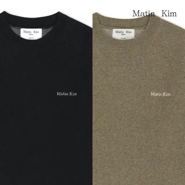 【MATIN KIM】官方旗艦 草寫LOGO針織上衣(多款任選)
