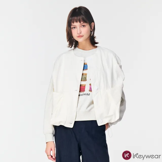 【KeyWear 奇威名品】純棉立體抽繩造型背心(共3色)