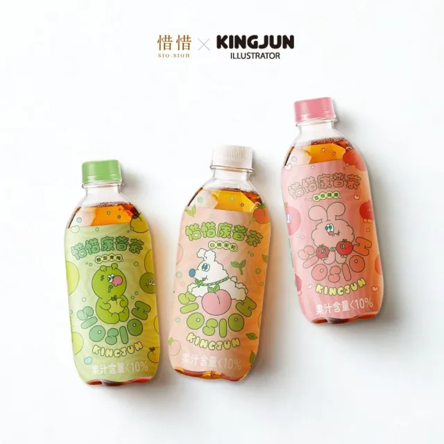 【惜惜】康普茶氣泡飲420mlx24入/箱(荔枝蘋果/酸甜青梅/白桃綠茶)