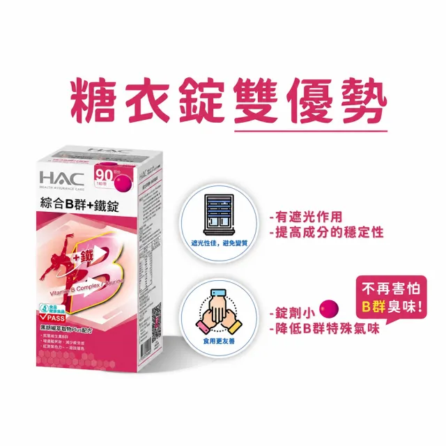 【永信藥品】綜合維他命B群 +鐵錠2瓶組(共180錠/ 半年份/ 鐵/ 牛磺酸/糖衣錠 / 上班族 / 女性)