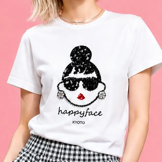 【HAPPYFACE】怪時尚EMMA IP T恤 側邊開叉上衣 時尚好搭配 (F29284)