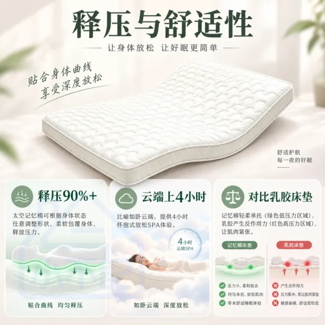 【小不記】8cm厚度 6尺加大雙人床墊 記憶棉床墊 獨立筒床墊 睡墊 柔軟舒適透氣床墊 租屋宿舍床墊 學生床墊