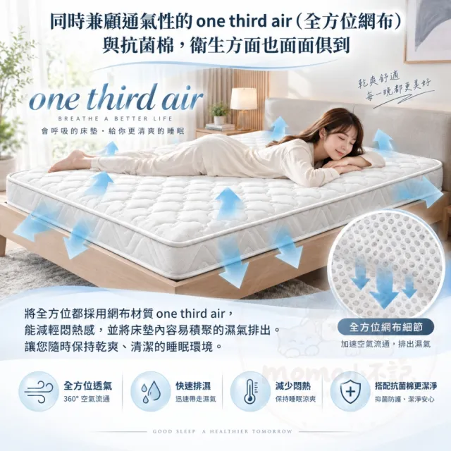 【小不記】獨立筒床墊 3尺單人床墊 加厚12cm 記憶床墊 彈簧床墊 睡墊 透氣不悶熱 抗菌防蟎 學生床墊