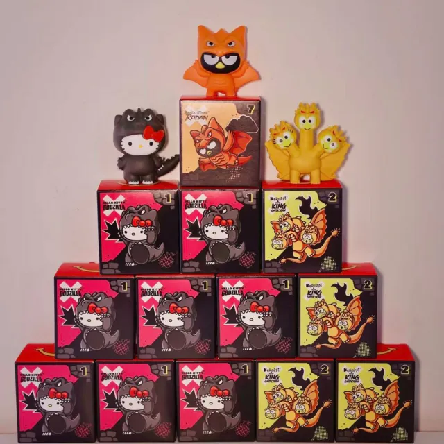【麥當勞】美國快樂兒童餐限量收集公仔娃娃凱蒂貓Hello Kitty哥吉拉/布丁狗/酷企鵝/三頭龍