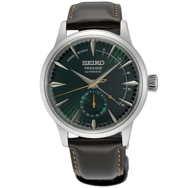 【SEIKO 精工】Presage動力儲存設計機械錶 禮物 手錶(4R57-00E0U/SSA459J1)