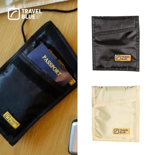 【Travel Blue 藍旅】RFID 頸掛袋(防盜掛袋 證件包 貼身包)