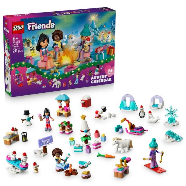 【LEGO 樂高】Friends 42698 2026 年驚喜月曆(創意力發展玩具 交換禮物 禮物 玩具)
