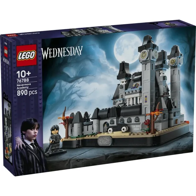 【LEGO 樂高】星期三系列 76788 奈落學院(Wednesday 居家擺設 禮物 玩具)