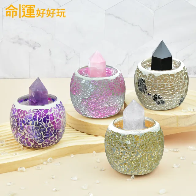 【命運好好玩】廣招貴人/百煞退散/良緣綻放/專制小人晶柱擺件(四款擇一)