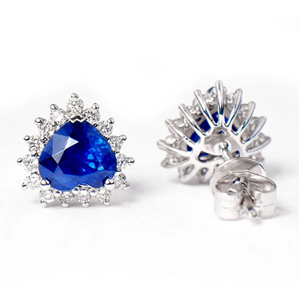 【禾美珠寶】天然皇家藍藍寶石耳環SN262(PT950鉑金)