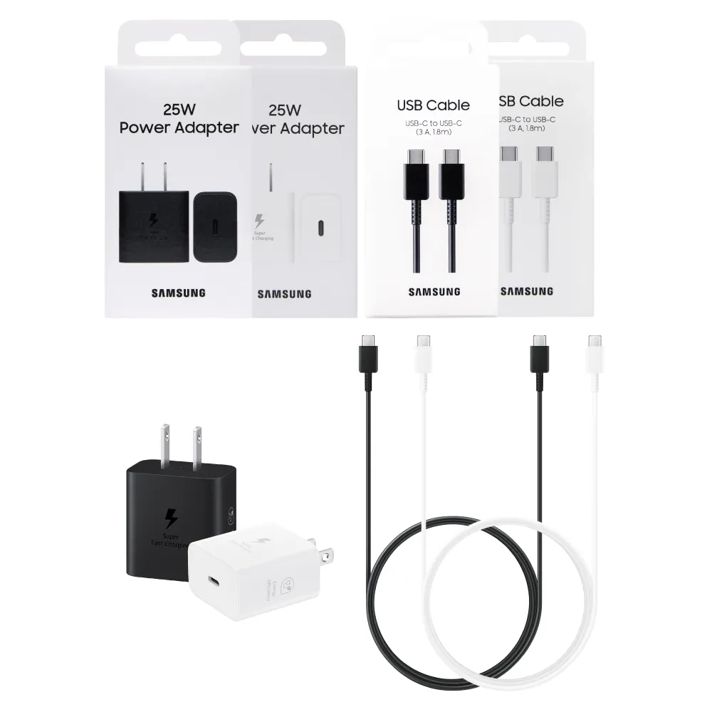 【Samsung 三星】原廠 25W PD 3.0超快充T2510+3A 1.8m 雙Type C 線DX310(公司貨)