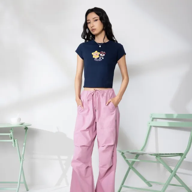 【CONVERSE】PETS GRAPHIC BABY FIT TEE OBSIDIAN 女上衣 短袖 T恤 (WCJ771-695)