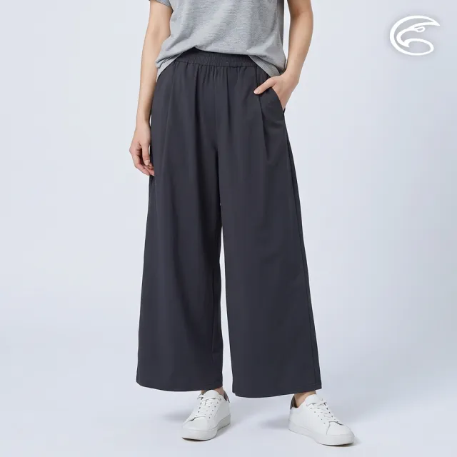 【ADISI】女沁涼有型抗UV直筒寬褲 AP2711006 黑色 (M-XL)｜UPF50+ 抗UV 涼感 彈性 快乾 休閒褲