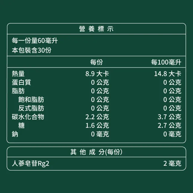 【大研生醫】雙倍養氣人蔘皂苷滋補液(30瓶/盒)