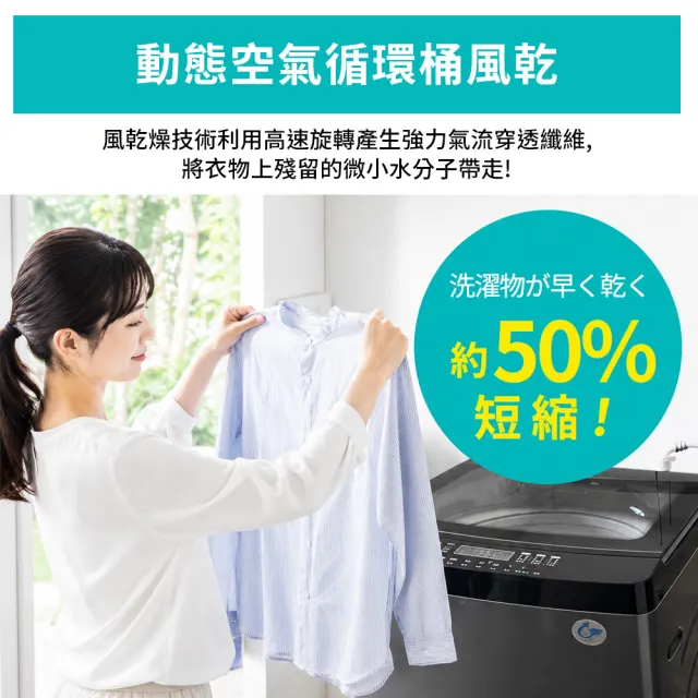 【TAIGA 大河】送快煮壺★家電快配 16KG智慧感知偵測全自動單槽洗脫直立式洗衣機(WOF-16H)