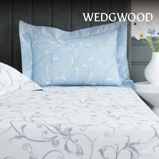 【WEDGWOOD】經典印花床包枕套三件組 加大(天絲/純棉任選)
