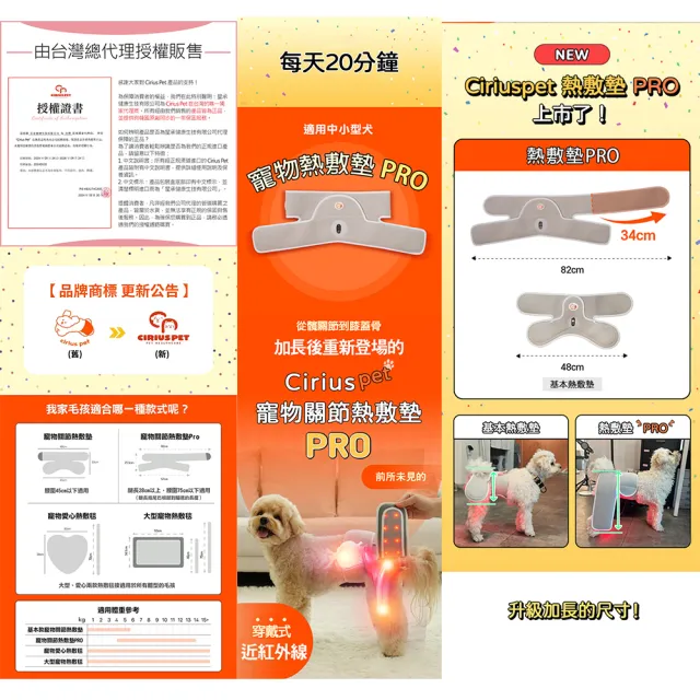 Cirius pet 近紅外線寵物關節熱敷墊Pro 加長版