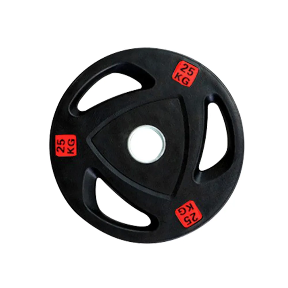 【NTONE】三孔包膠槓片25KG x2片(5cm奧桿專用 三孔設計方便拿取)