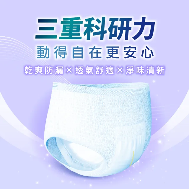 【Dr.P ProX 科研】長時間透氣活力褲M/L-XL 3箱(6包/箱購 成人褲型紙尿褲/復健褲)/包大人科研