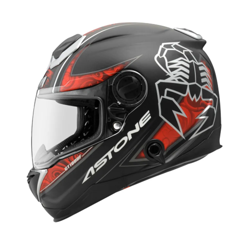 【ASTONE】官方直營-GT1000F AC9 蠍子 消光碳纖/紅(碳纖維 全罩式 安全帽)