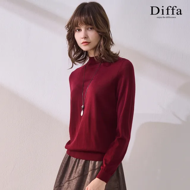 【Diffa】半高領毛衣-女