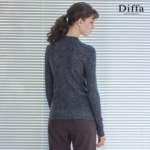 【Diffa】高領無縫毛衣-女