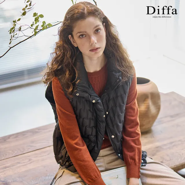 【Diffa】背心式羽絨外套-女