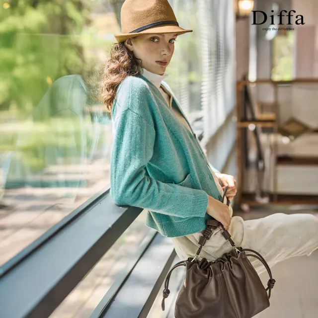 【Diffa】波點織紋背心式連身洋裝-女