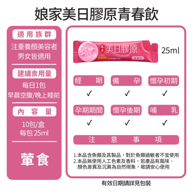 【娘家】美日膠原青春飲10包X3盒(雙胜.膠原蛋白.雙11限定)