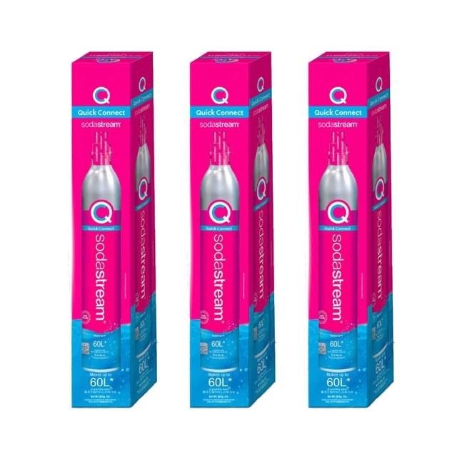 【Sodastream】CO2全新快扣鋼瓶425g-3入組(僅適用快扣機種)