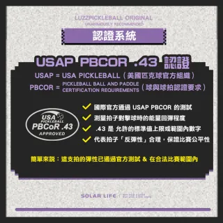 【Luzz】T700碳纖維匹克球拍/USAPA認證 Pickleball Paddle 碳纖維 USAPA認證 比賽球拍 兒童球拍