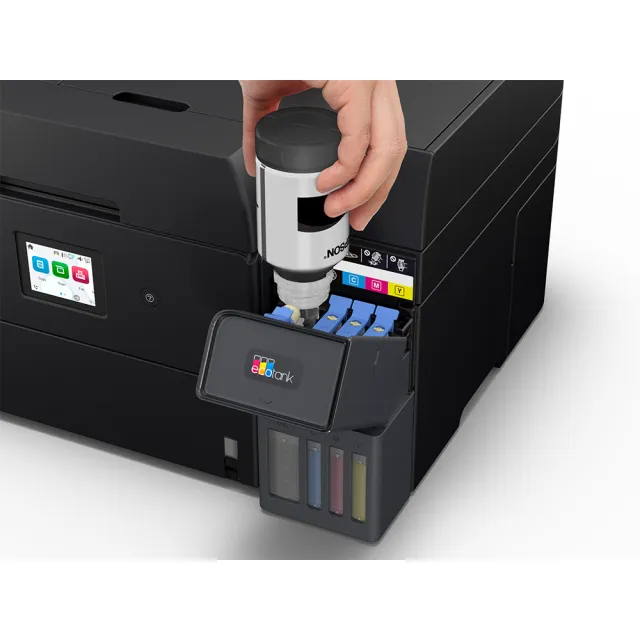 【EPSON】官方直營 搭3組T03Y原廠1黑3彩墨水★L6390 高速雙網傳真智慧遙控連續供墨複合機
