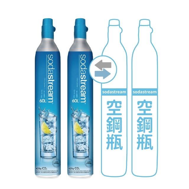 【Sodastream】CO2交換旋轉鋼瓶425g-2入組(您須有2支空鋼瓶 僅適用旋轉機種)