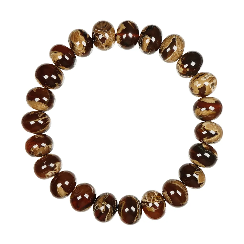 【正佳珠寶】蜜蠟琥珀 頂級妖花溶洞琥珀 18.5g 算盤珠 溶洞琥珀手珠