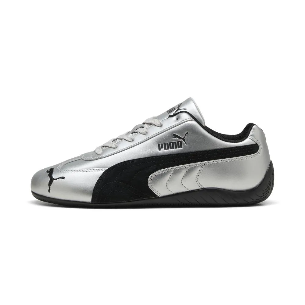 【PUMA官方旗艦】Speedcat Metallic 賽車運動鞋 男女共同 40368901(男鞋 女鞋 休閒鞋 賽車鞋 薄底鞋 銀色)
