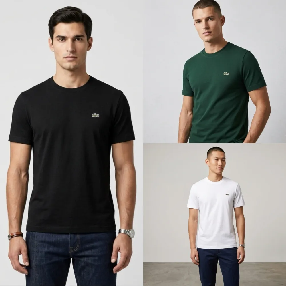 【LACOSTE】CLASSIC FIT 圓領短袖T恤(經典版型 LACOSTE鱷魚)