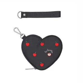 【Lesportsac】2026秋季新品 Heart Wristlet  愛心造型零錢包(3006) HG78刺繡紅蘋果