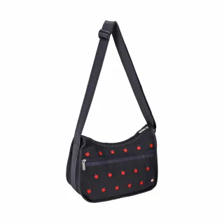 【Lesportsac】2026秋季新品 Classic Hobo 經典斜背包(7520) HG78刺繡紅蘋果