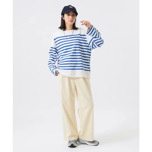 【BEAMS】官方旗艦館 BEAMS BOY / 女裝 海軍 條紋 長袖 Ｔ恤