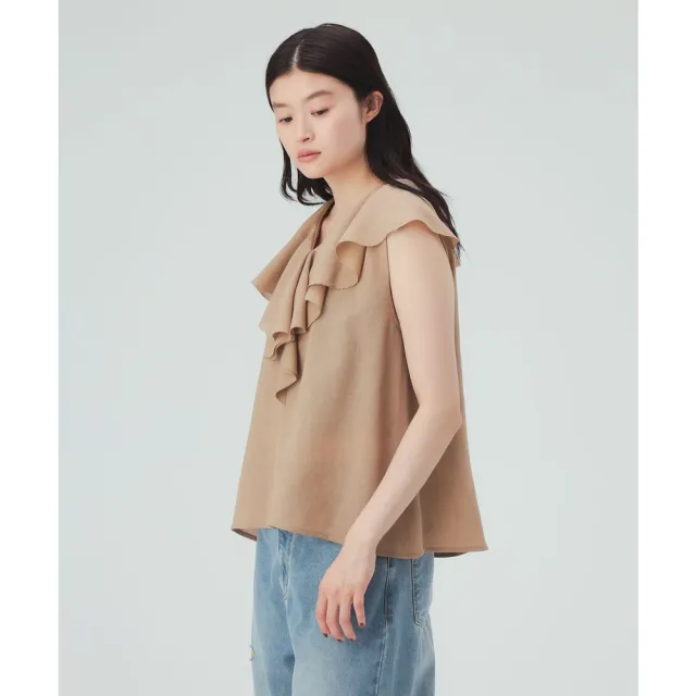 【BEAMS】官方旗艦館 BEAMS HEART / 女裝 古著風 網眼 荷葉邊 上衣