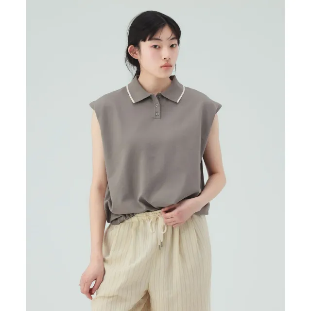 【BEAMS】官方旗艦館 BEAMS HEART / 女裝 抽繩 無袖 POLO衫